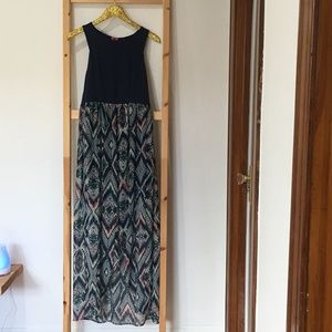 Blue Design Summer Dress - M